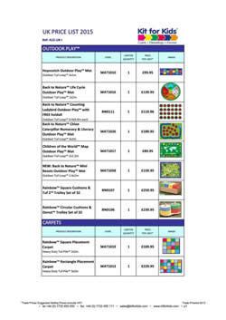 Kit for Kids - Price List